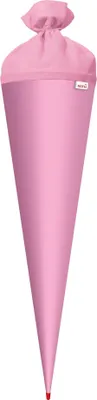 Produktbild von Bastel-Schultüte groß rosa - 70 cm rund - extra stabil durch Rot(h)-Spitze mit rosafarbenem Filz-Verschluss