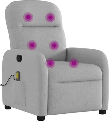 Produktbild von vidaXL Massagesessel Wolkengrau Stoff