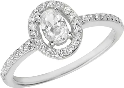Produktbild von Eleganter 925 Sterling Silber Solitär Verlobung Damen - Ring mit Zirkonia, 59 (18.8); TRS22305RSR