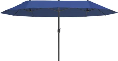 Obrázek produktu pro Outsunny dvojitý slunečník, zahradní slunečník, tržní slunečník s ruční klikou, 460 x 270 cm