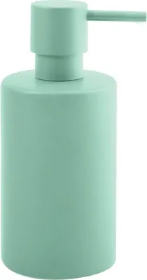 Produktbild von Spirella Seifenspender "Tube" | mit Edelstahlpumpe | Flüssigseifen-Spender | Porzellan | 300ml | Langliebig und Robust | matt Grün