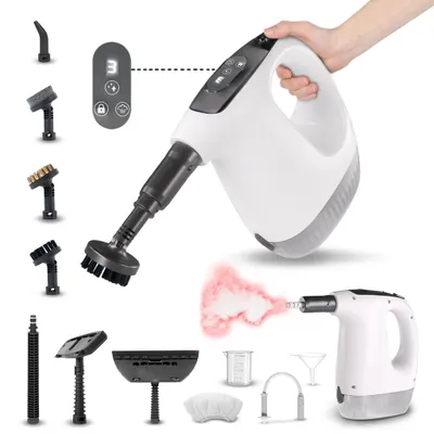 Produktbild von 1200W Dampfreiniger | 3-Gang, 15s Aufheizzeit | 120℃ Handdampfreiniger | 500ml Steam Cleaner mit Zubehör| 360° Dampfdüse | entfernt Fett, Schmutz