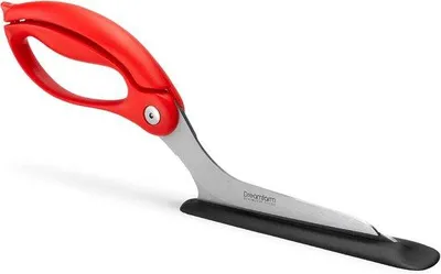 Produktbild von Famanu Pizzaschneider 2-in-1 mit Antihaft-Sliceserver - Rot