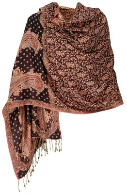 Productafbeelding van Omgoods - Indian Sjaal met Paisley Patroon 180x70cm