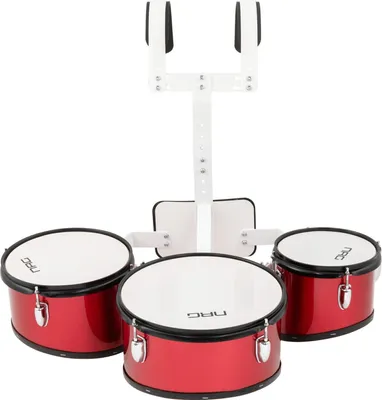 Zdjęcie produktu dla NRG M3TS Marching 3 Tom Set Zestaw perkusyjny marszowy 10"-12"-8" Red