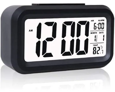 Productafbeelding van Digitale wekker reiswekker - LCD-scherm - Temperatuurweergave - Sluimerfunctie - Lichtbesturing