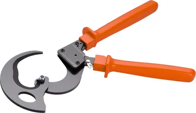 Produktbild von SucceBuy Ratschenkabelschneider mit Federstahlklingen und PVC-Griffen, Schnellverschlussknopf, geeignet für Kupfer- und Aluminiumkabel bis 1000 MCM / 500 mm²