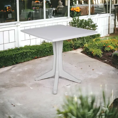 Produktbild von ProGarden Tisch Ponente 70 x 70 cm weiß quadratisch