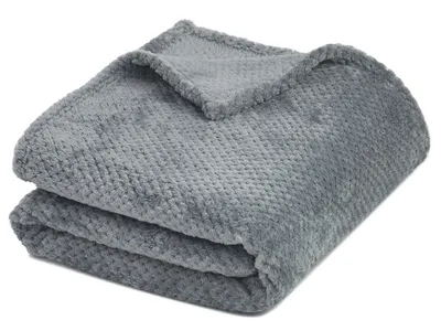 Produktbild von Kuscheldecke, flauschiges Mikrofaser, 150x200 cm, dunkelgrau