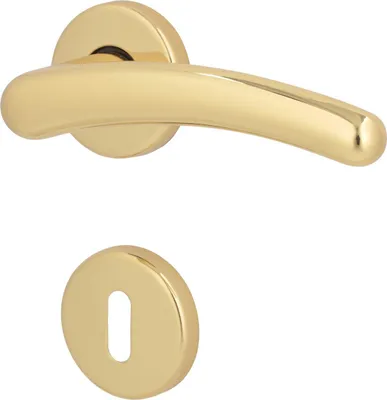Produktbild von Alpertec BB-Rosettengarnitur Franziska Messing gold rund