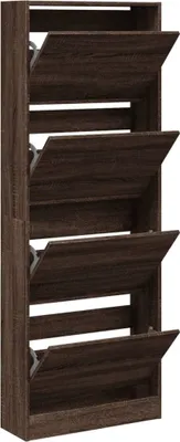 Obrázek produktu pro Botník hnědý dub 60 x 21 x 163,5 cm kompozitní dřevo