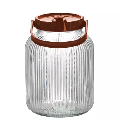 Produktbild von Gärtopf 3,5 L mit Gärventil, Gärgefäß Gärtopf Fermentationsglas Gärglas Einlegetopf Gurkentopf Vorratsgläser Behälter Fermentier Einmachglas S12