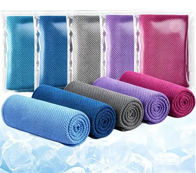 Produktbild von 6x Kühlendes Sporthandtuch Fitness Abkühlung Handtuch Kühlhandtuch Cooling Towel für Sport und Training
