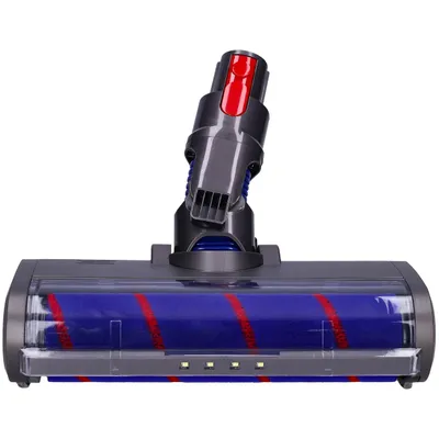 Produktbild von LED elektrická turbohubica vysávačová hubica mäkká valčeková kefa kompatibilná s vysávačmi Dyson ako V7 V8 V10 V11 V15 / vrátane mäkkého valčeka, prepínač
