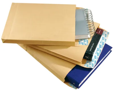 Produktbild von GPV Faltenversandtasche C4 229 x 324 mm ohne Fenster braun 50 Versandtaschen