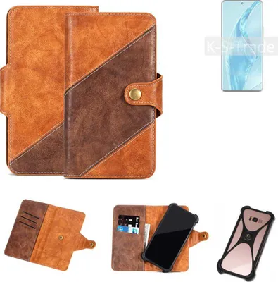 Produktbild von K-S-Trade Handyhülle Schutzhülle Bookstyle Case Wallet-Case kompatibel mit Xiaomi 12S Ultra Cover Klapphülle Kantenschutz Smartphone dunkelbraun
