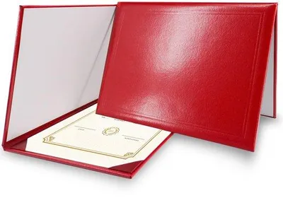 Image de Porte-documents rouge A4 pour diplômes et certificats