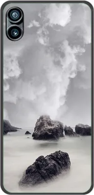 Produktbild von König Design Hülle kompatibel mit Nothing Phone 1 Kunststoff Soft Handyhülle - Handy Case Felsen Wolken