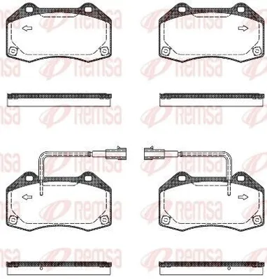 Produktbild von REMSA Bremsbeläge Satz Vorne Bremsklötze für ABARTH 500 / 595 / 695 Schrägheck (312) 1113.10
