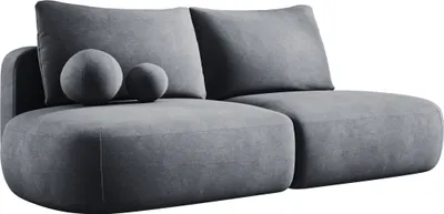 Produktbild von DomoHome Moderne Schlafsofa BABU mit Schlaffunktion – 3-Sitzer Sofa mit Bettkasten, DL-Automat, 2 Rückenkissen, 2 Zierkissen, 240x90x90 cm Grau
