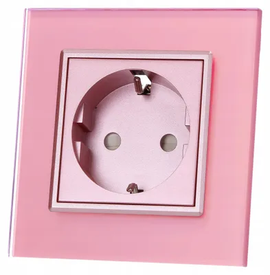 Produktbild von Livolo VL-W01EU-67 Steckdose Glas Rosa Standard EU