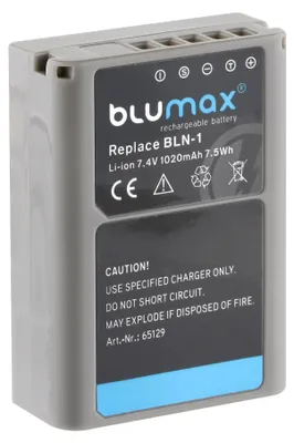 Produktbild von Blumax Akku | für Olympus BLN-1 Digitalkamera | Kapazität 1020mAh |Spannung 7,2Volt | Video- und Kamerazubehör