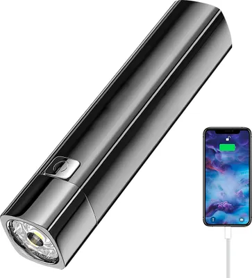 Produktbild von Mini-Taschenlampe, wiederaufladbare USB-Taschenlampen, mobile Taschenlampe mit eingebautem Akku, geeignet zum Lesen bei Nacht, Radfahren und Camping