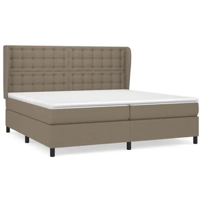 Produktbild von Boxspringbett mit Matratze Taupe 200x200 cm Stoff