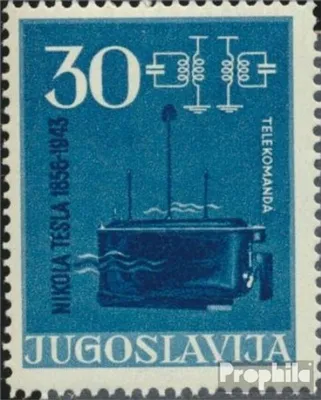 Produktbild von Briefmarken Jugoslawien 1956 Mi 793C postfrisch 100. Geburtstag Teslas