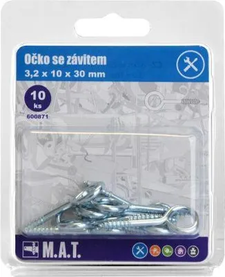 Immagine prodotto di occhiello filettato chiuso 30x10x3,2mm Zn (10pz)