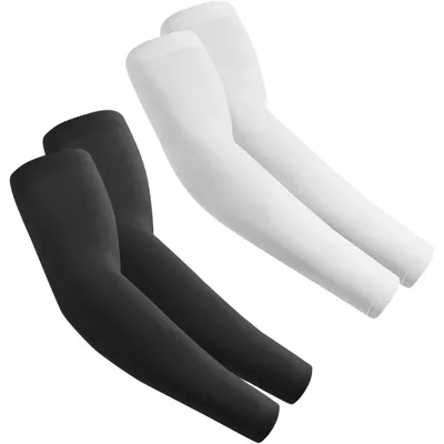 Produktbild von Armstulpen Sport Ärmel für Damen Herren 2 Paare Schwarz Weiß