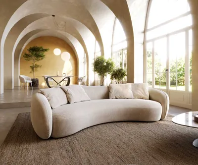 Produktbild von DELIFE 3-Sitzer Larna 260x120 cm Cord Beige