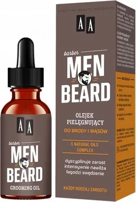 Zdjęcie produktu dla AA Men Beard Olejek pielęgnujący do brody i wąsów, 30 ml
