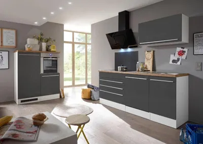 Produktbild von Küchenzeile Einbauküche Küchenblock Gabriel 320 cm Grau respekta Premium