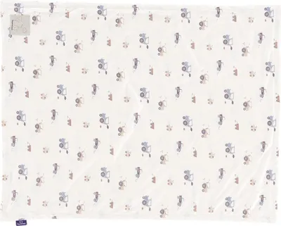 Produktbild von Träumeland Jersey Decke Babydecke Little Farm blau 75 x 100 cm