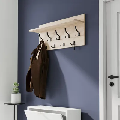 Image de AKKE Sonoma Portemanteau horizontal VERTI - BLK crochet lxh : 90x40 cm