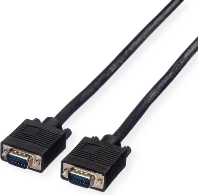 Obrázek produktu pro VALUE SVGA Cable, HD15, M/M 6 m, 6 m, VGA (D-Sub), VGA (D-Sub), Samec, Samec, Černá
