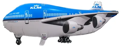 Image de Ballon en forme d'avion, 95x45 cm, bleu