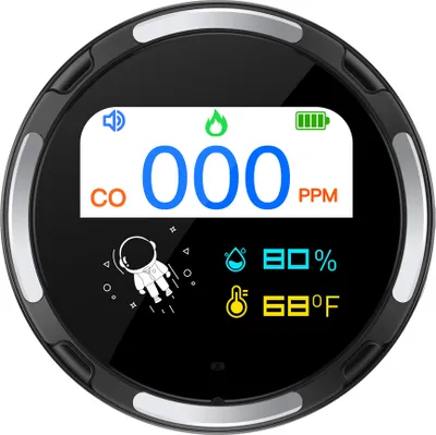 Obrázek produktu pro 2.detektor s 1palcovým displejem Přenosný tester oxidu uhelnatého Multifunkční měřič teploty a vlhkosti Elektrochemický senzor IP65 Vodotěsný měřič kvality vzduchu v domácnosti