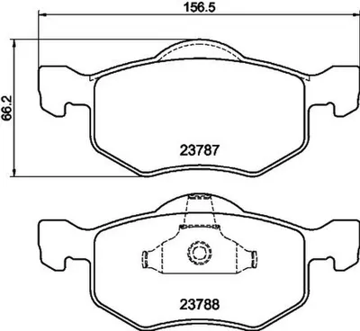 Produktbild von HELLA Bremsbeläge Satz Vorne Bremsklötze für FORD MAVERICK 8DB 355 010-141