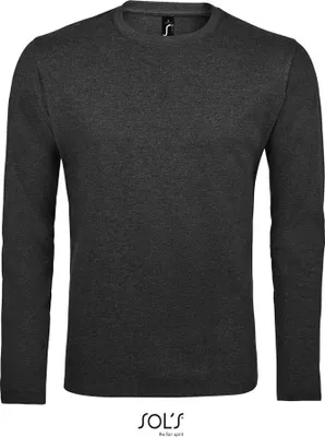 Zdjęcie produktu dla SOLs 02074 | Męska koszulka z długim rękawem Imperial - Kolor: Charcoal Melange - Rozmiar: XL