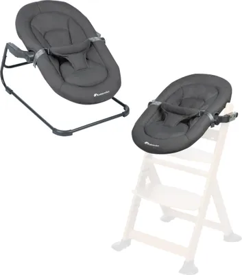 Produktbild von Bebeconfort Timba Baby, 2-in-1-Babywippe, 0-6 Monate, Neugeborenenset für Hochstuhl Timba Baby, 2 Liegepositionen, 3-Punkt-Gurt, Mineral Graphite