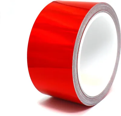 Produktbild von 10m Zierstreifen 50mm Hologramm Rot Dekorstreifen Auto Motorrad Boot Modellbau Klebestreifen