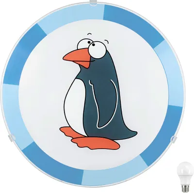 Produktbild von LED Wandleuchte Deckenlampe für Kinder mit Pinguin Motiv