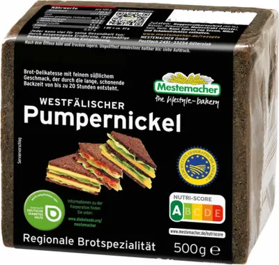 Image de Mestemacher Westfalen Pumpernickel spécialité régionale de pain 500g