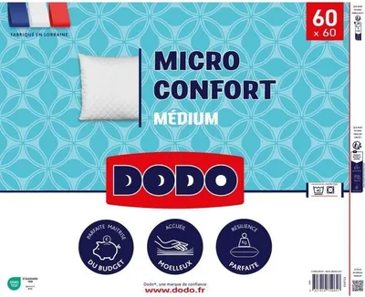 Produktbild von Kissen DODO MICRO CONFORT, 60 x 60 cm, VOLUPT'AIR Faserfüllung, Polyester Bezug, Waschbar