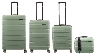 Produktbild von Franky ABS13 76/66/55er + BC Trolley 4er SET Dehnfalte Hartschale light green