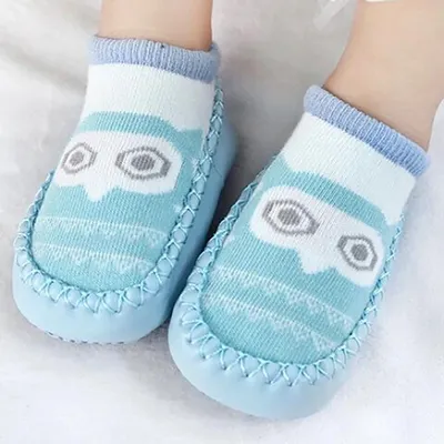 Produktbild von Hausschuhe - Hausschuhe - Babyschuhe - Babysocken - Babyschuhe - Anti-Rutsch - Blau - Mutterschaftsgeschenk - Geschenk - Babyhausschuhe - Babyschuhe - Babysocken