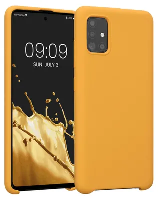 Produktbild von kwmobile Handyhülle für Samsung Galaxy A51 Hülle - Case Silikon - Kabelloses Laden - Schutzhülle Cover in Mango
