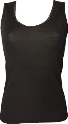 Immagine prodotto di Canottiera donna RAGNO camiciola spalla larga lana seta con pizzo articolo 076372, I 3 - F 2 - D 3 - UK 36 - USA S, Lana 85%,Seta 15%
